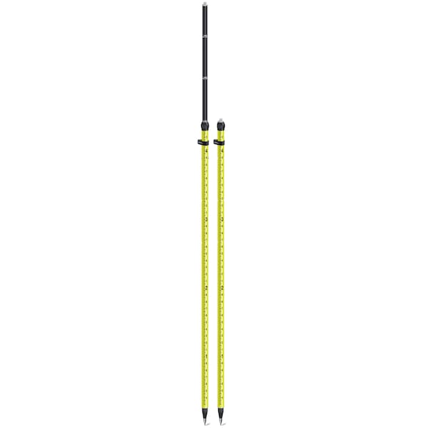 Sitepro 2.2 Meter Aluminum Rover Rod, 3 Position Snap-Lock, 10ths 09-2322-GT - main